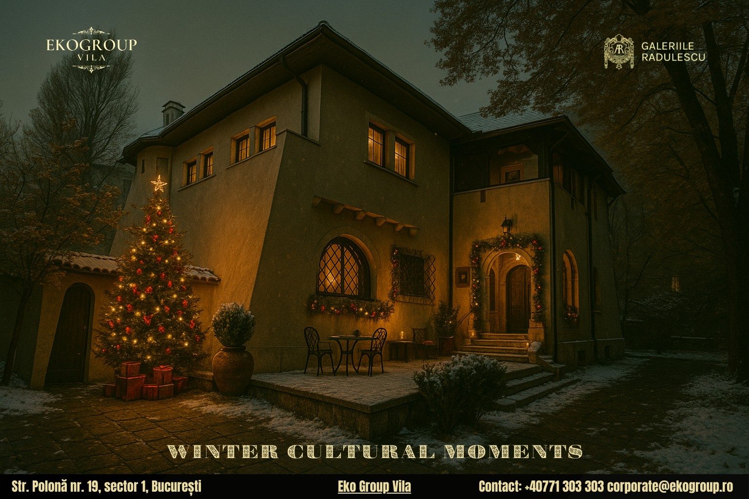 Poveste de Craciun: Magia Crăciunului anilor ’30 în fosta Casă Tătărăscu, azi Eko Group Vila